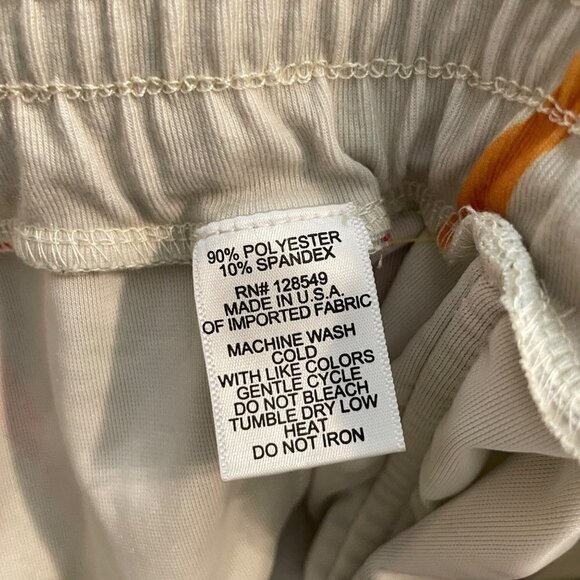 Aviator Nation Lightning Bolt Repeat Velvet Shorts Cream Multicolor Size XL - Picture 3 of 5